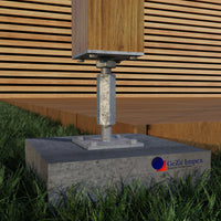 Stolpebasstödfot Betongfot justerbar stolphållare stolpeankare av trä stolpe höjdjusterbar stolpsko med plattastolpsko stolpskor betong 