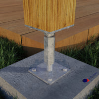 Stolpebasstödfot Betongfot justerbar stolphållare stolpeankare av trä stolpe höjdjusterbar stolpsko med plattastolpsko stolpskor betong 