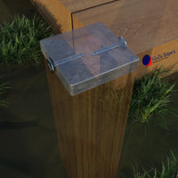 stolphatt stolplock för trästolpar galvaniserad stolpkeps rostfri Stolpkåpa stolpskydd stängselkåpa        